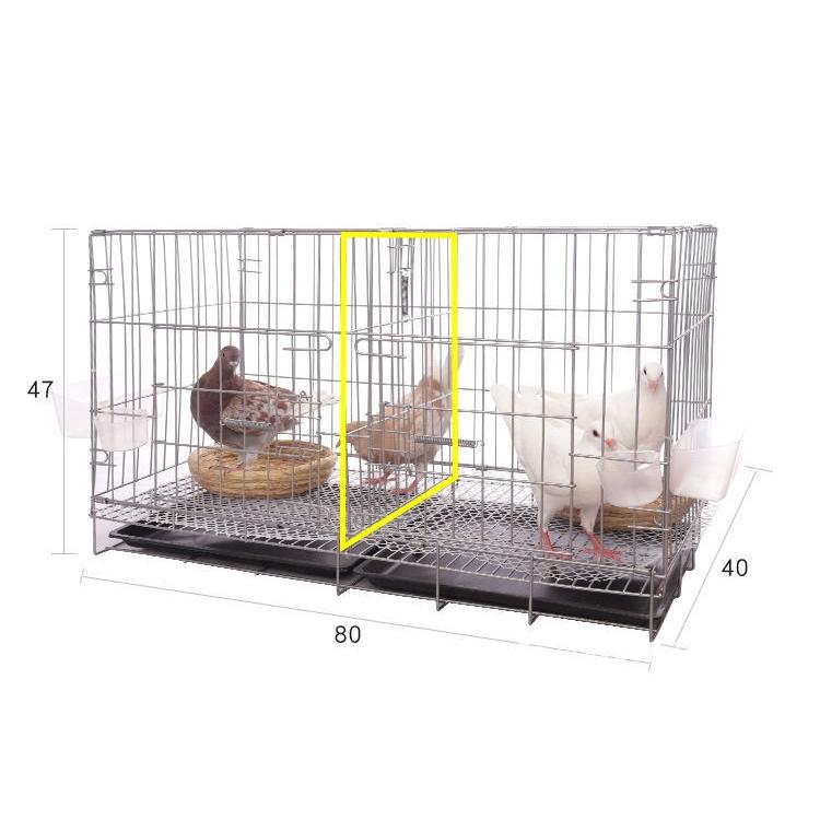 ③新品未使用！鳥かご 2段 多頭飼い バードケージ 鳩 大型 バードケージ 仕切り対応 80cm幅 鳥かご 2ルーム ゲージ