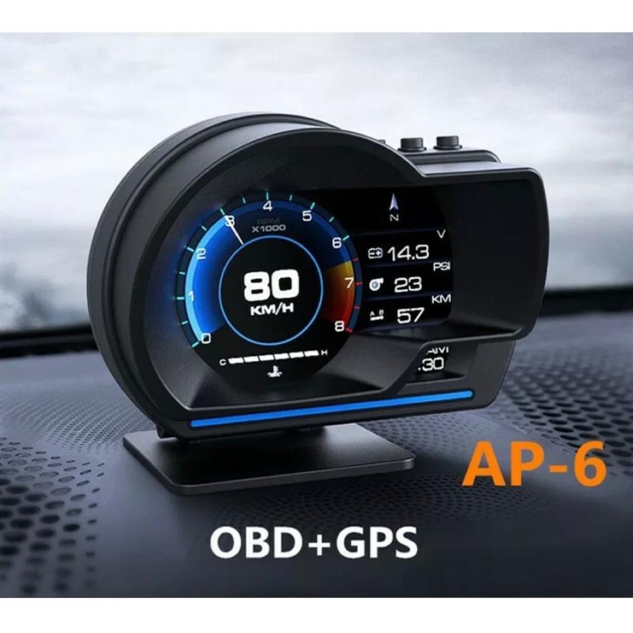 OBD2 GPS マルチメーター HUD 車載メーター スピードメーター 水温計