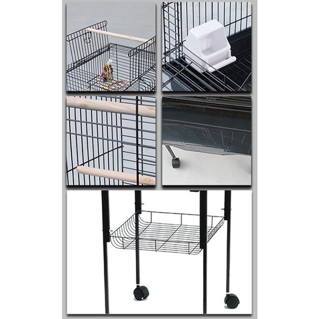 専用スタンド付き 中型 アンティーク調 天井オープンタイプ 鳥かご 専用スタンド付き 天井オープン 鳥かご 手乗りインコ セキセイインコ