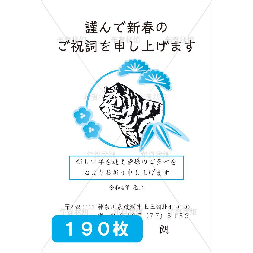インターネット販売 豊富な絵柄 葉書 校正あり 挨拶文変更可 年賀状印刷 差出人印刷 寅年 ポストカード ビジネスにも ハガキ デザイン６６ お年玉年賀はがき N 066 190 22年 190枚 直営店輸入品 Vikon Id