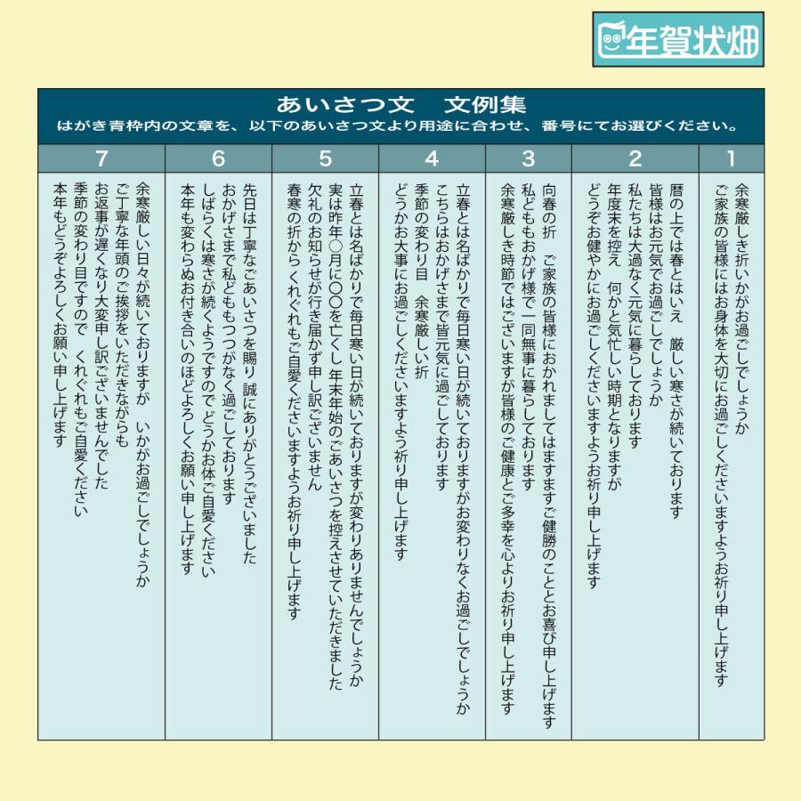枚 余寒見舞い印刷 差出人印刷 私製 官製 普通郵便 校正あり ハガキ はがき 葉書 ポストカード デザイン２ Y 002 0 Y 002 0 年賀状畑 通販 Yahoo ショッピング