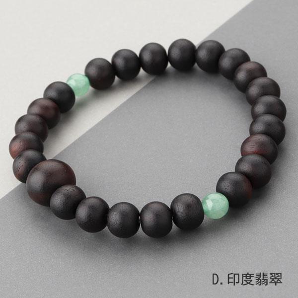 ≪選べる4種≫数珠ブレスレット 約8ミリ 縞黒檀 二天 選べる天然石 | 数珠 パワーストーン はな花 | 04