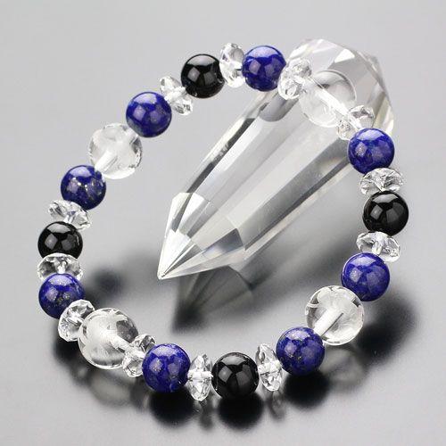 数珠 パワーストーン はな花 約10ミリ水晶・四神獣ブレスレット 約8 