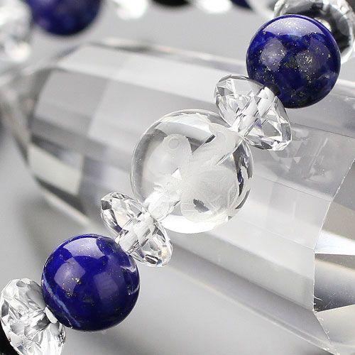数珠 パワーストーン はな花 約10ミリ水晶・四神獣ブレスレット 約8 