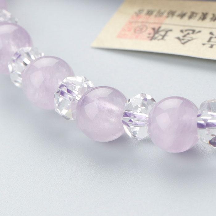 数珠 パワーストーン はな花 数珠 女性用 約7ミリ 藤雲石 平切子水晶 