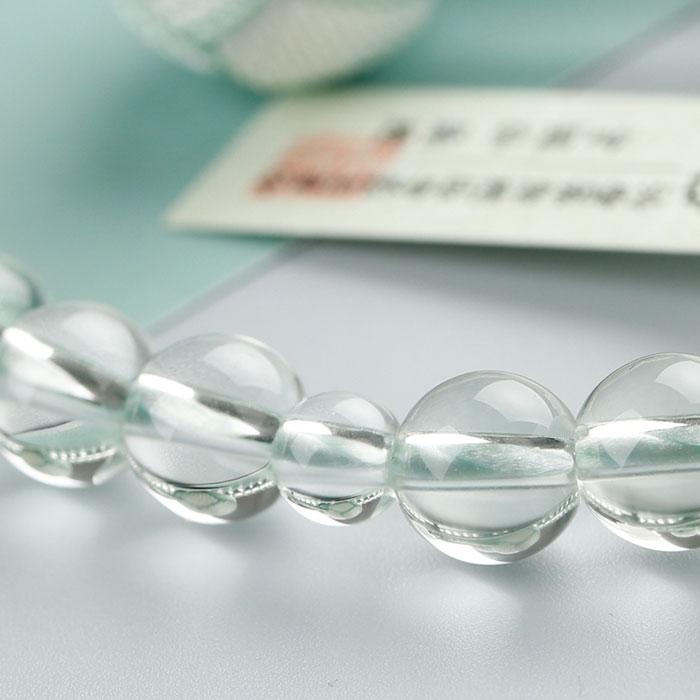 数珠 女性用 約7ミリグリーンアメジスト 共仕立 正絹製・小田巻梵天房 数珠袋付き | 数珠 パワーストーン はな花 | 03