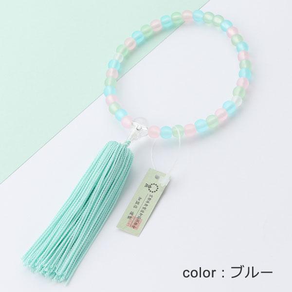 【送料無料】≪選べる2色≫数珠 子供用 ミックスカラー おしゃれ | 数珠 パワーストーン はな花 | 03