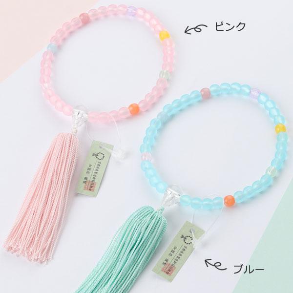 【送料無料】≪選べる2色≫数珠 子供用数珠 7色ポイント | 数珠 パワーストーン はな花 | 03