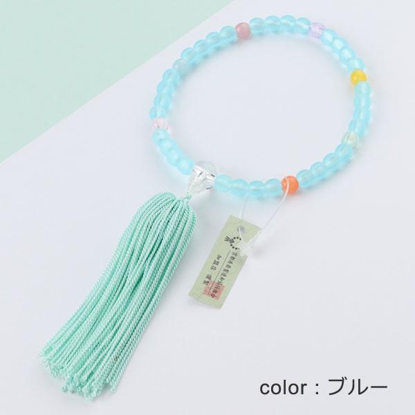 【送料無料】≪選べる2色≫数珠 子供用数珠 7色ポイント | 数珠 パワーストーン はな花 | 01