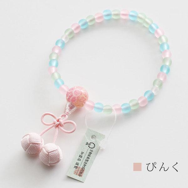 【送料無料】≪選べる5色≫数珠 子供用 さくらんぼ房 | 数珠 パワーストーン はな花 | 03