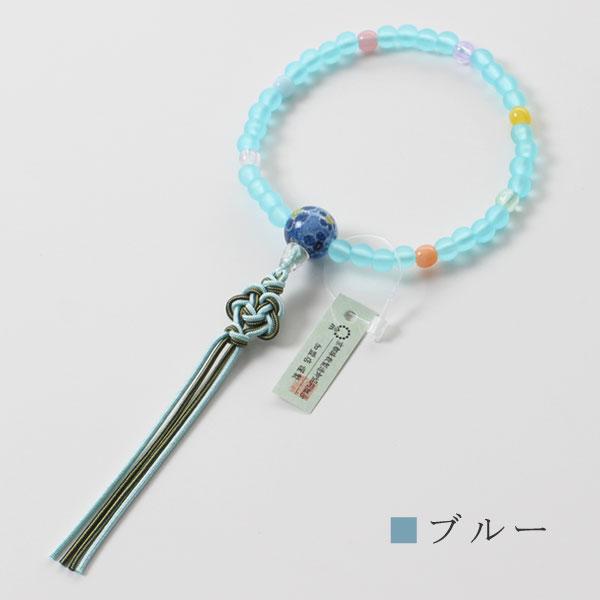 【送料無料】≪選べる3色≫数珠 子供用 笑顔結び | 数珠 パワーストーン はな花 | 01