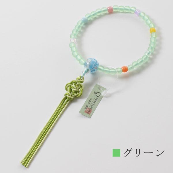 【送料無料】≪選べる3色≫数珠 子供用 笑顔結び | 数珠 パワーストーン はな花 | 02