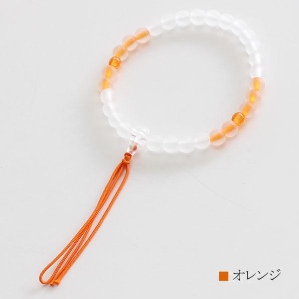 【送料無料】≪選べる6色≫数珠 子供用 ポイントカラー 紐房 | 数珠 パワーストーン はな花 | 02