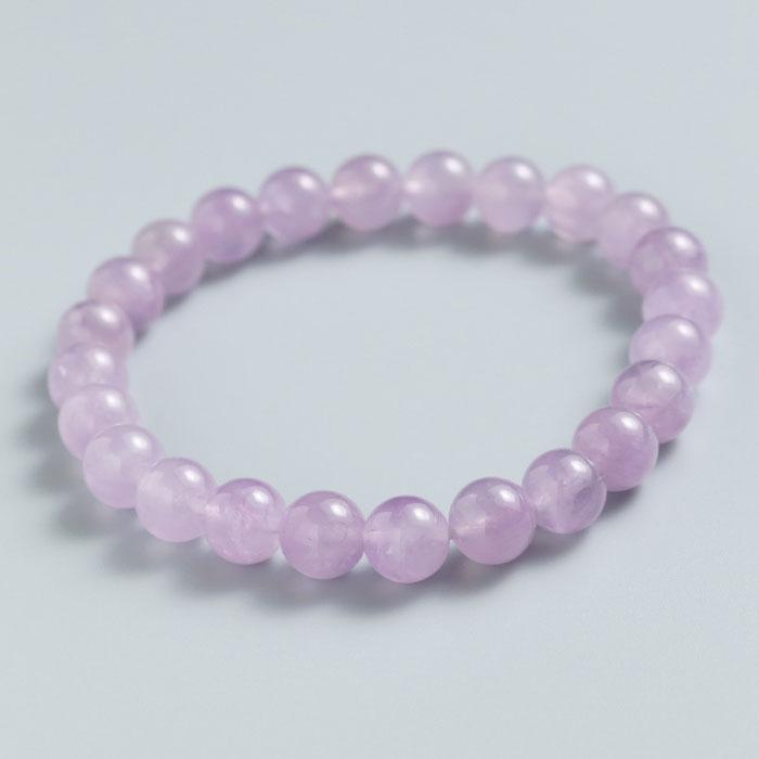 ラベンダーアメジスト ブレスレット 約8mm ストレート | 数珠 パワーストーン はな花 | 01