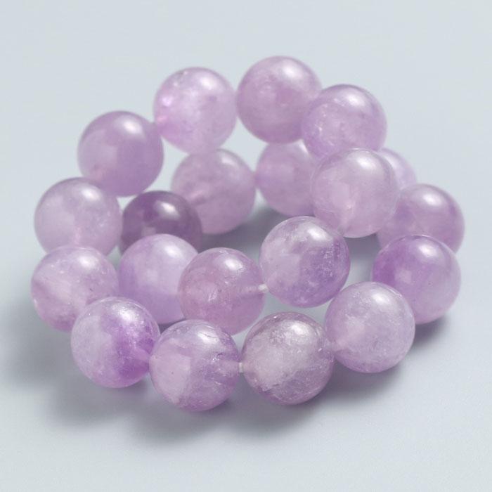 ラベンダーアメジスト ブレスレット 約10mm ストレート 高級桐箱 | 数珠 パワーストーン はな花