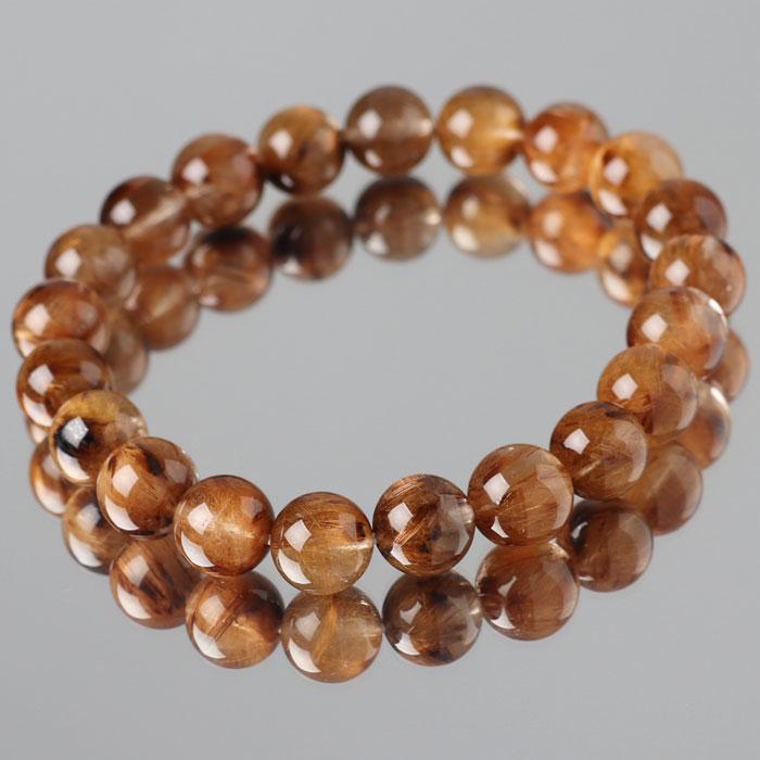 【現品お届け！】タイガールチルクォーツ ブレスレット 約9mm ストレート 桐箱入り | 数珠 パワーストーン はな花 | 01