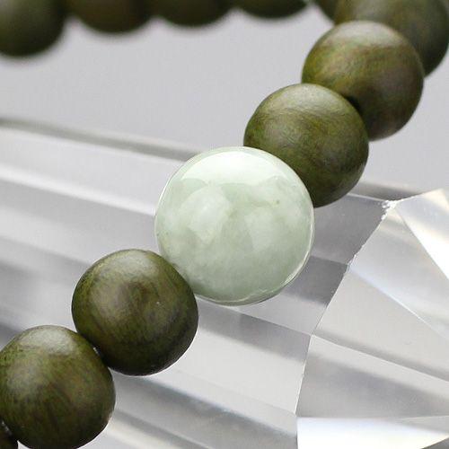 数珠 パワーストーン はな花 数珠ブレスレット 約8ミリ 緑檀（生命樹