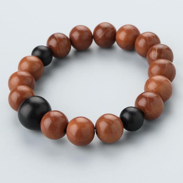 数珠ブレスレット 約12×13ミリ 正梅 黒檀 | 数珠 パワーストーン はな花