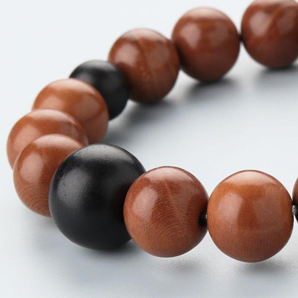 数珠ブレスレット 約12×13ミリ 正梅 黒檀 | 数珠 パワーストーン はな花 | 01