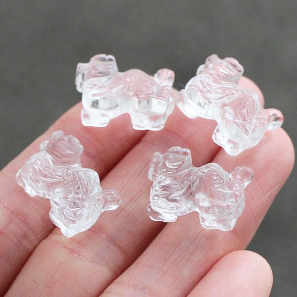 水晶 龍 カービング 約2グラム 1個 | 数珠 パワーストーン はな花 | 01