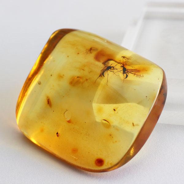 数珠 パワーストーン はな花 虫入り天然琥珀 原石 約10グラム