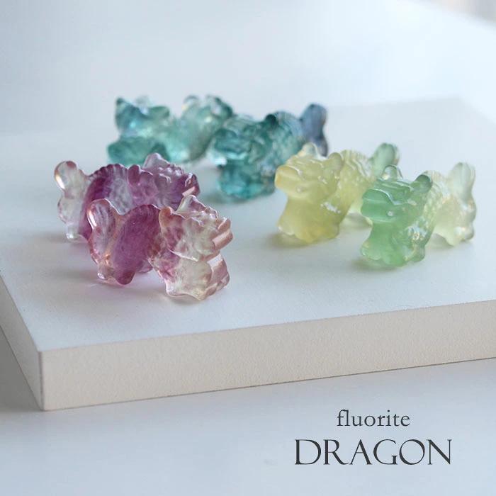 フローライト 龍 カービング 1個販売 約5グラム | 数珠 パワーストーン はな花
