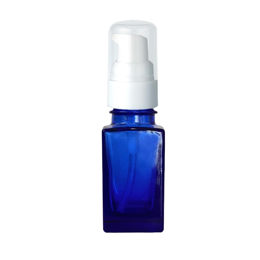 日本製 ドロップポンプボトル 遮光瓶□（青・角型）20mL×5本セット