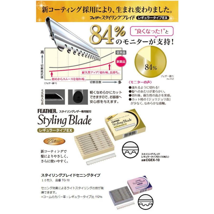 選べる2個 フェザー スタイリングレザー 替刃10枚入x2 レギュラー