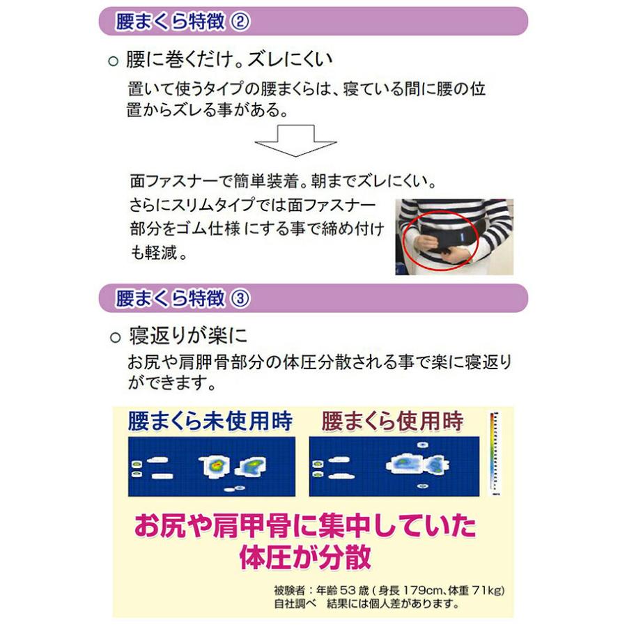 腰まくら 腰枕 寝ながら腰ケア ブラウン 日本製 OSHIN オーシン 送料無料｜nenrin｜06