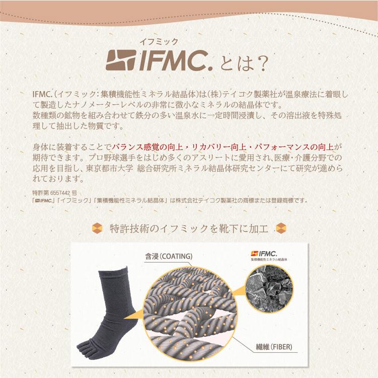 Ifmc イフミック 温泉靴下 5本指靴下 あったか 靴下 ソックス 1足 日本製 Yp2 お求めやすく価格改定