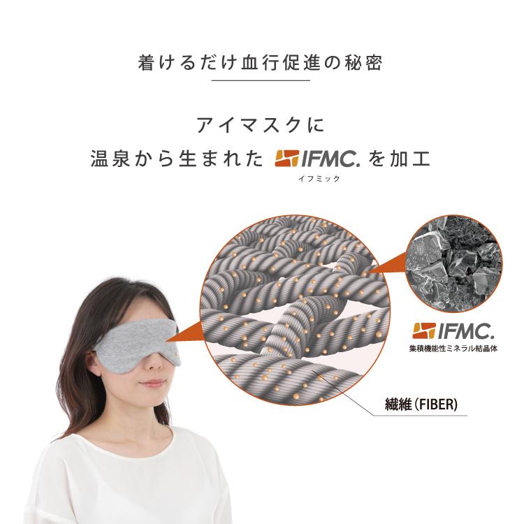 IFMC. イフミック アイマスク グレー / ベージュ 血行促進 ホット 繰り返し使える メール便 送料無料 yp2｜nenrin｜05