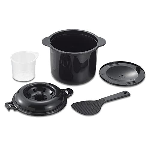 ちびくろ！ ドリテック(dretec) カクセー 電子レンジ専用炊飯器 備長炭入り ちび