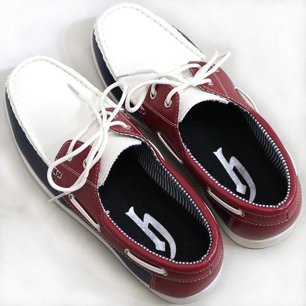 デッキシューズ Dj Honda ディージェー ホンダ メンズ カジュアル スリッポン スニーカー トリコロール 靴 レザー ネイビー ゴルフ 紳士 大人 Pu 92 Off