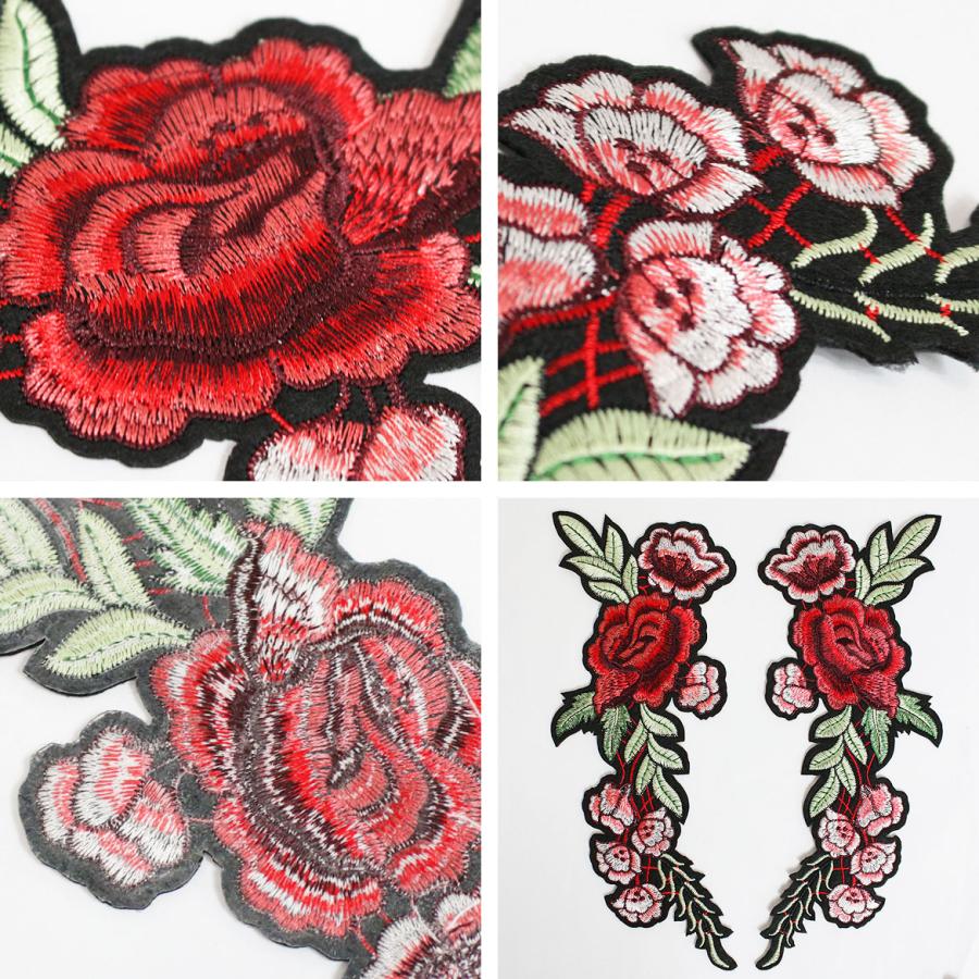 薔薇 ワッペン バラ 刺繍 ローズ 薔薇ワッペン 薔薇刺繍 バラ刺繍 ワンポイント スカジャン ジャケット Tシャツ ロンt キャップ 帽子 スニーカー バッグ などに Wp Ti 03 Neo Progre 通販 Yahoo ショッピング