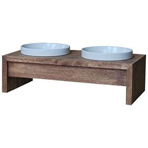 REPLUS（リプラス） Meshidai メシダイ ゴハン ダブル S2 チーク Meshidai Gohan Double S2 Teak 犬用フードボウルa_1
