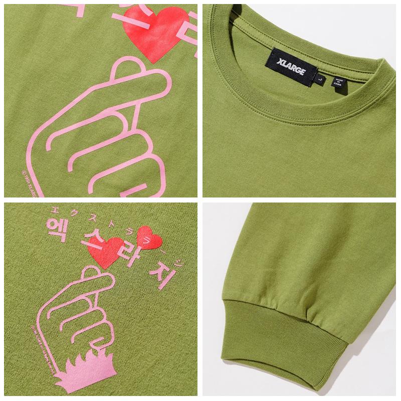 エクストララージ X-LARGE  TEE FINGER HEART L/S  長袖Tシャツ  ロンT メンズ カットソー トップス [AA]｜neo｜06