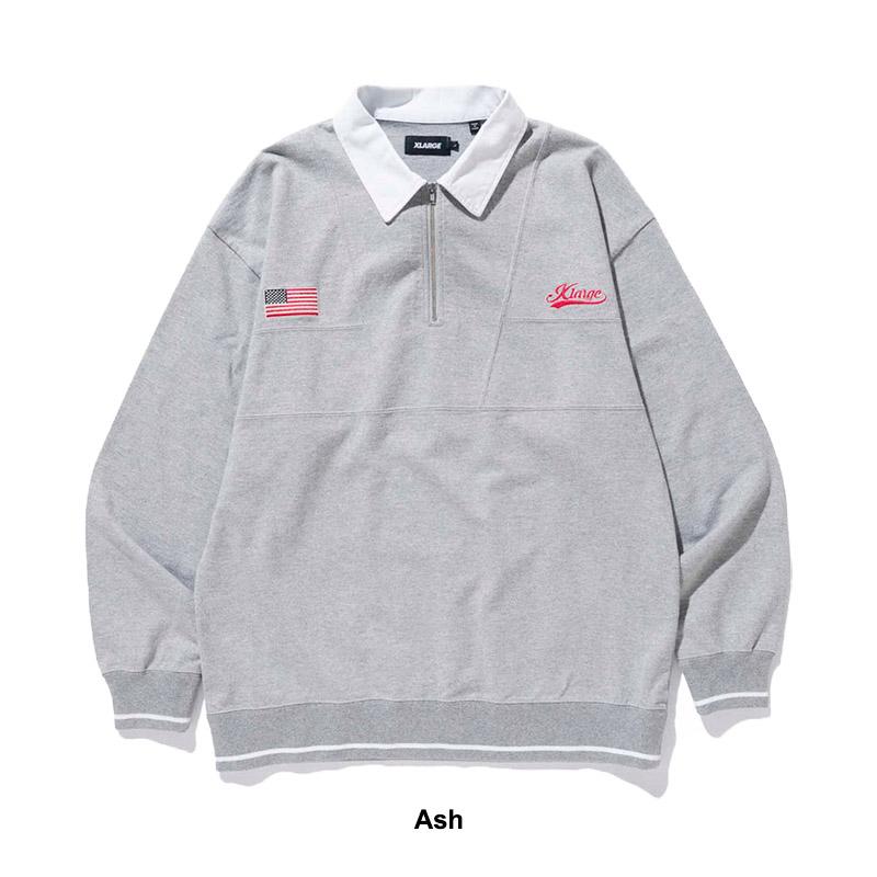 XLARGE エクストララージ X-LARGE EMBROIDERED RUGBY SHIRT XLARGE エクストララージ X-LARGE EMBROIDERED RUGBY SHIRT