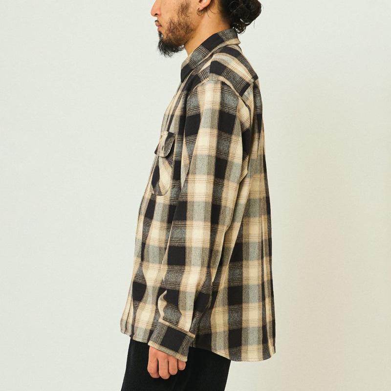 BIG MIKE（ビッグマイク） メンズ 長袖シャツ ヘビー フランネルシャツ