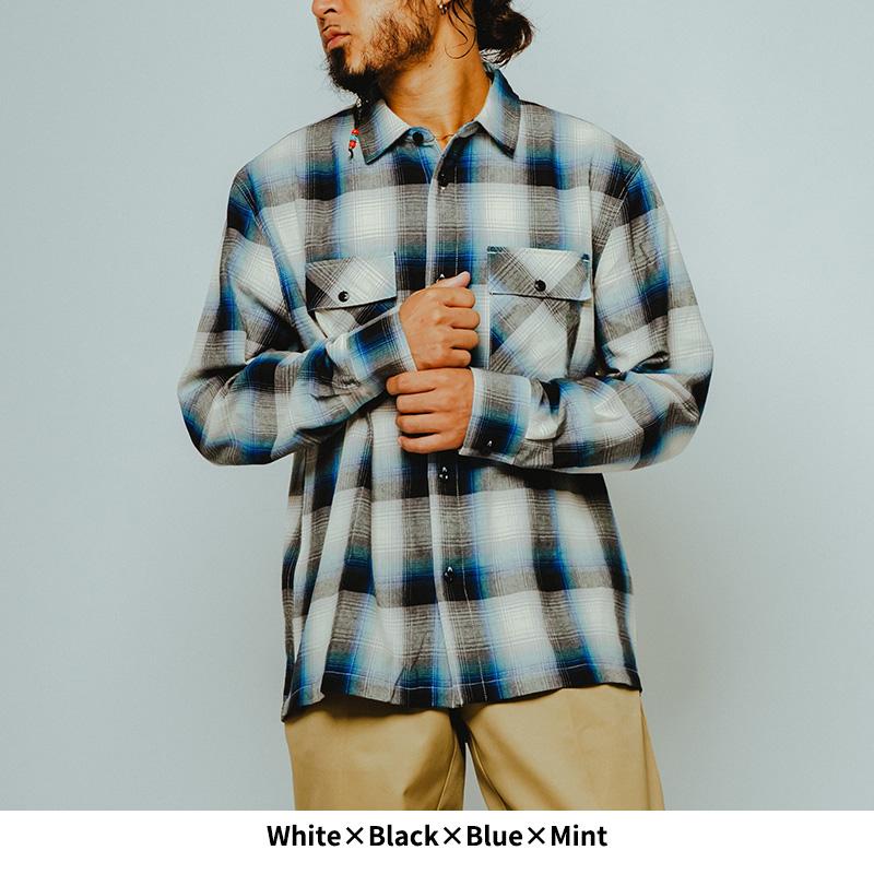 ＊*＊様 BIG MIKE ビッグマイクRayon Shirts ネルシャツ　L BIG MIKE（ビッグマイク） メンズ 長袖シャツ ライト フランネルシャツ
