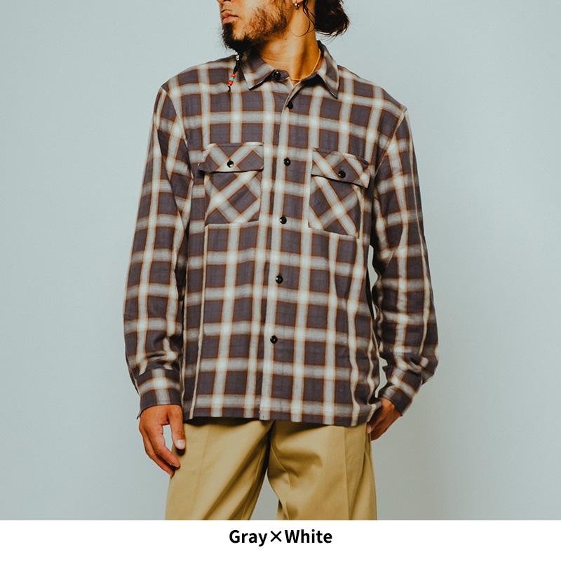 BIG MIKE（ビッグマイク） メンズ 長袖シャツ ライト フランネルシャツ