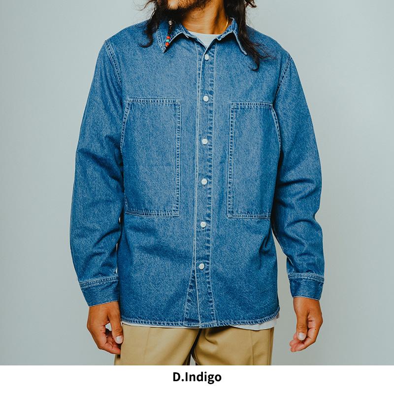 BIG MIKE（ビッグマイク） メンズ 長袖シャツ デニム ユーティリティー