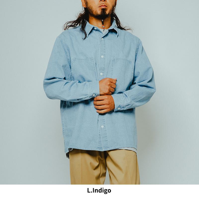 BIG MIKE（ビッグマイク） メンズ 長袖シャツ デニム ユーティリティー
