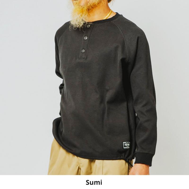 BIG MIKE（ビッグマイク） メンズ ワッフル長袖Tシャツ ハニカム