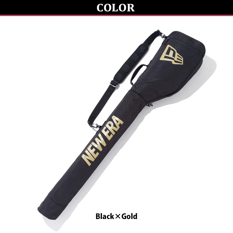 希少美品 NEW ERA ブラックゴールド スタンドキャディバッグ+レンジケース NEW ERA（ニューエラ） レンジケース ワードマーク フラッグロゴ Black
