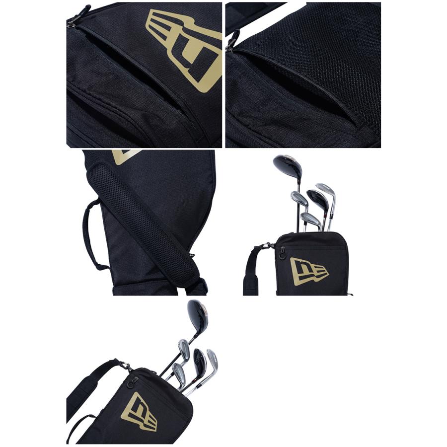 希少美品 NEW ERA ブラックゴールド スタンドキャディバッグ+レンジ