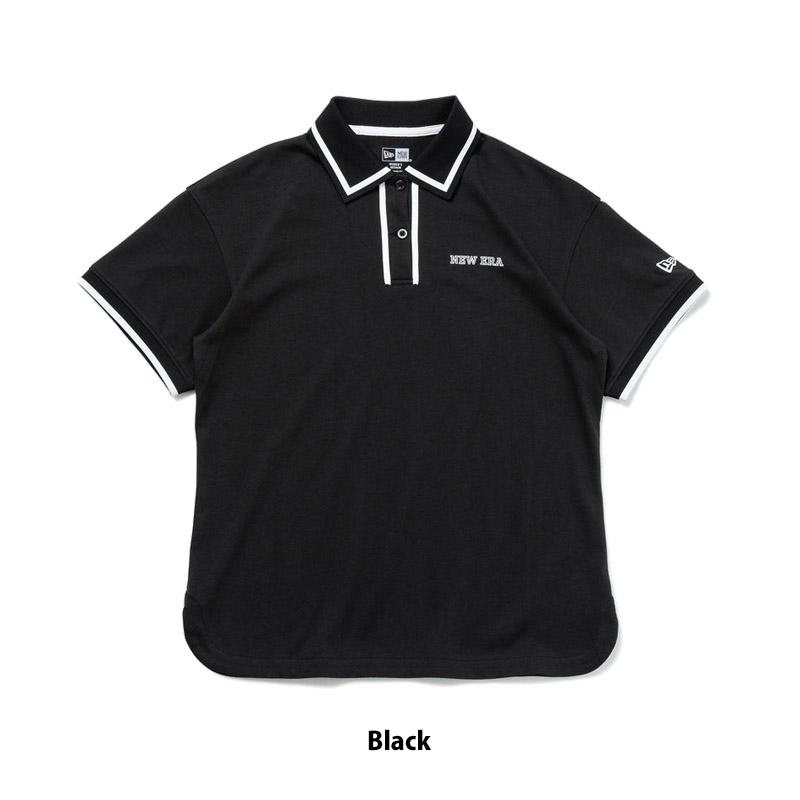 NEW ERA ブラック 半袖ポロシャツ L NEW ERA（ニューエラ） ニュー エラ NEW ERA Women's 半袖 ポロシャツ