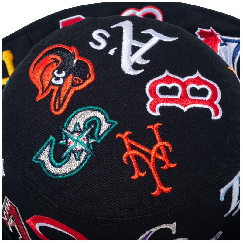ニュー エラ NEW ERA バケット01 Team Logo Allover MLB ブラック