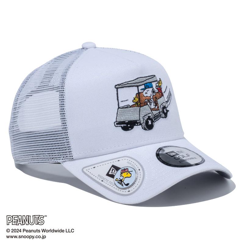 ニュー エラ NEW ERA 9FORTY A-Frame トラッカー On Par PEANUTS ピーナッツ ホワイト/グレー ゴルフ キャップ 帽子｜neo｜04