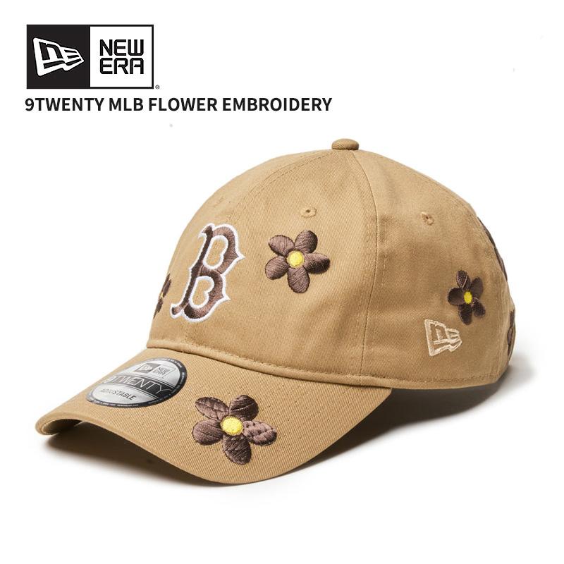 New Era 9TWENTY ベージュ 花柄キャップ M/L ゆきエラ NEW ERA（ニューエラ） MLB キャップ NEW ERA 9TWENTY MLB Flower