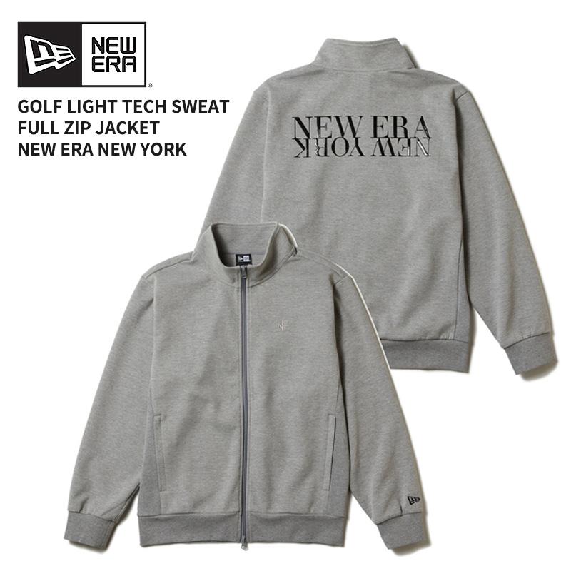 ニューエラ ゴルフ メンズ スウェット トップス NEW ERA ライトテック スウェット フルジップジャケット NEW ERA NEW YORK グレー 14326425 NEW ERA（ニューエラ） ゴルフ メンズ スウェット トップス ライト